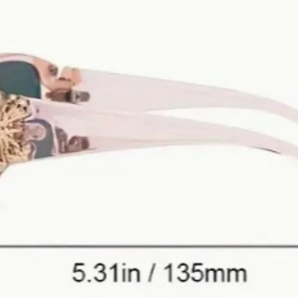 Y2K-inspired Pink Polarized Butterfly Sunglasses Vintage Wrap Around Sunshades - Picture 4 of 8